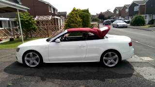 Audi A5 Cabriolet Convertible 8F Roof Opening with Remote [upl. by Acinor]