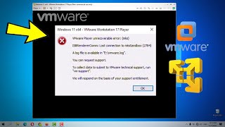 Fix VMware player unrecoverable error mks  How To Solve vmware Workstation unrecoverable error [upl. by Gersham]