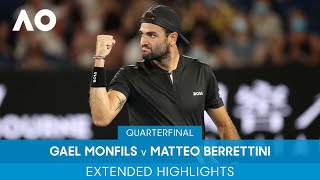 Gael Monfils v Matteo Berrettini Extended Highlights QF  Australian Open 2022 [upl. by Hussey]