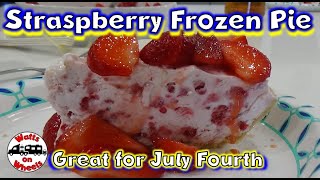 Straspberry Frozen Pie  July 4th Pie  Frozen Strawberry Pie Recipe  Frozen Raspberry Pie Recipe [upl. by Ydwor126]