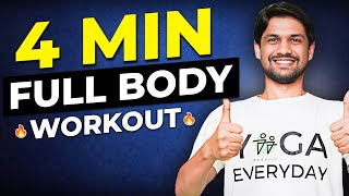 Daily 4Minutes Workout to Stay FIT  TABATA  Saurabh Bothra [upl. by Vevine]