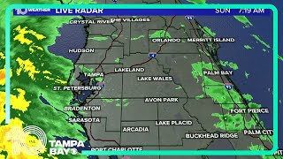 LIVE RADAR  Rain moving toward Tampa Bay [upl. by Melessa]