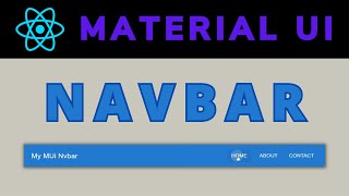 React Navbar Using Material UI Tutorial [upl. by Lytsirhc]