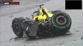 Alex Albon Horrific Crash at Brazilian Gran Prix 2024 [upl. by Tnahs291]