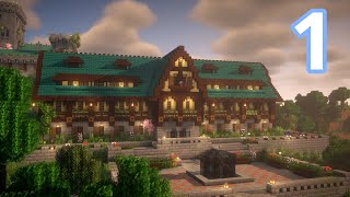 Minecraft  How to Build a Villager Trading Hall  Part 1 of 2 Exterior Java amp Bedrock 120 [upl. by Mulderig]