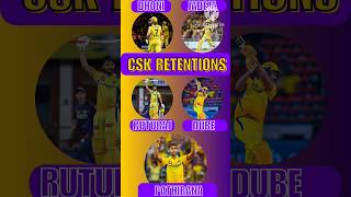 CSK Retentions IPL 2025 IPL Retentions shorts ytshorts shortsfeed ipl cricket retentions [upl. by Aicemed]