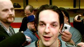 FLYER FILES Danny Briere on fight hat trick [upl. by Pazice481]