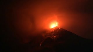 Volcano erupts in Guatemala forcing road closures [upl. by Ynnoj]