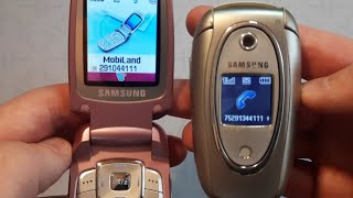 Samsung SGH E330  Samsung SGH X670 Incoming call amp Outgoing call at the Same Time [upl. by Idnem334]