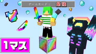 全てが最強になった1マスの世界でサバイバル！？【マインクラフト】 [upl. by Earej]