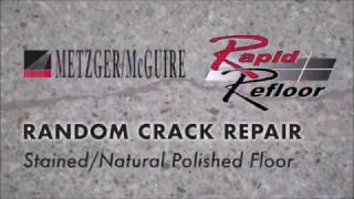 Random crack repair polished concrete floor [upl. by Senalda]