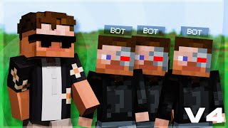 BOTS INTELIGENTES EN MINECRAFT  ¿CÓMO HIZO FARFADOX EL VIDEO DE LOS 100 BOTS  Minecraft Manhunt [upl. by Southworth]