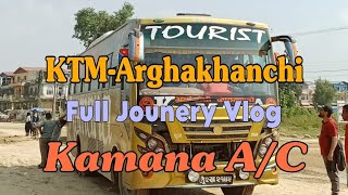 Kathmandu To Arghakhanchi  Full Journey Vlog  Cabin View With Kamana AC  Bus Adventure Nepal [upl. by Howzell]