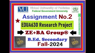 EDUA630 Assignment 2 Solution Fall 2024 By ZEBA Group  EDUA630 Assignment 2 Fall 2024 [upl. by Bible]