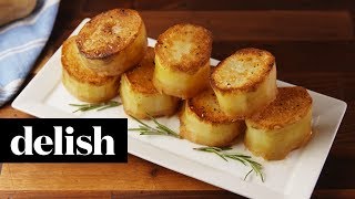 Fondant Potatoes  Recipe  Delish [upl. by Terrag]