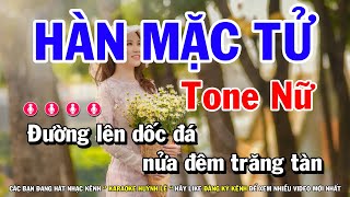 Karaoke Hàn Mặc Tử  Tone Nữ Nhạc Sống Beat Hay Dễ Hát [upl. by Deloria]