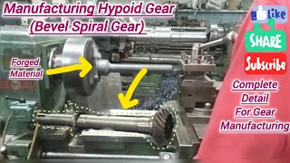 Complete Manufacturing Process  Hypoid Gear Bevel Gear in Milling Machine  Turning Grinding [upl. by Welford]