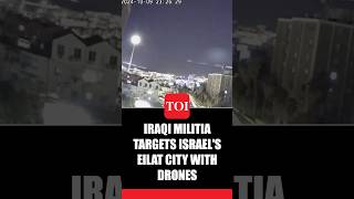 On Cam Israel Fires Missile To Stop Iraqi Militia Drone From Entering Eilat Airspace [upl. by Borlase]