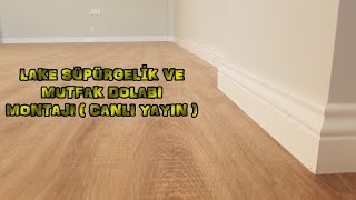 DAİRE NASIL OLMUŞ  ÇİZİLMEZ AKRİLİK MUTFAK DOLABI  LAKE SÜPÜRGELİK YAPIYORUZ  DAİRE TURU [upl. by Lapotin]