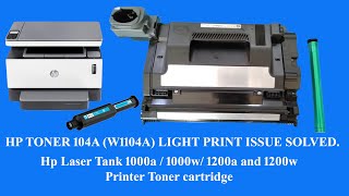 HP 104a Toner cartridge Image Drum change HP 104a Toner cartridge light print issue solved [upl. by Chatterjee]