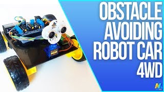 Arduino Obstacle Avoiding Robot Car 4WD [upl. by Pruter]