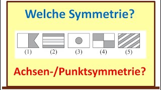 Achsen und Punktsymmetrie  Mathewettbewerb Hessen  Symmetrieachsen erkennen  einfach erklärt [upl. by Iadrahs]