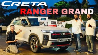 INDIAS FIRST CRETA E UPGRADED TO RANGER GRAND WITH 18quotALLOYS [upl. by Acinnod]