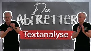 Deutsch Abitur 2018 Textanalyse  Die Abi Retter 4 [upl. by Carmine]