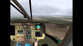 Xplane 9 Helicopter ILS Approach EC 135 [upl. by Daune507]