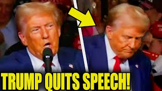 Trump ABRUPTLY STOPS Speech After HUMILIATING MOMENT [upl. by Nylavad627]