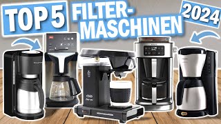 Top 5 FILTER KAFFEEMASCHINEN 2024  Die Besten Filterkaffeemaschinen für Zuhause [upl. by Chouest794]