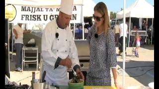 Cooking fresh local pork at Ta Qali farmers market [upl. by Morry]