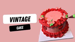 Vintage Cake Decorating step by step from scratch  simple tips you’ll love SafEsq [upl. by Fabrin]