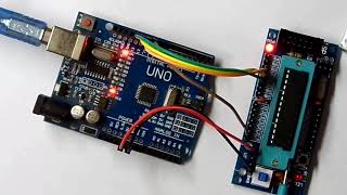 Atmega328ppu bootloader and sketch using arduino UNO [upl. by Joacimah]