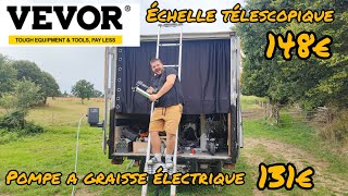 échelle télescopique en aluminium et une pompe a graisse électrique de chez VEVOR [upl. by Lezlie972]