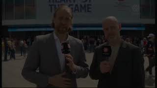 Herrarnas Ishockey VM i Ostrava 2024 Intervjuar av Markus Lauridsen och Dawson Mercer för matchen Da [upl. by Bruell174]