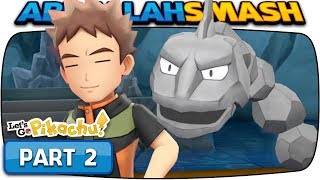 Pokemon Lets Go Pikachu amp Eevee  Part 2 BROCK 100 Walkthrough [upl. by Idnod]