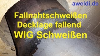 Fallnahtschweißen Fallnaht WIG Schweißen Rohre schweißen Rohrschweißen Industrie YouTube Video [upl. by Ahsitauq]