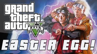 Grand Theft Auto 5  Back To The Future Easter Egg GTA V [upl. by Enyrehtak]