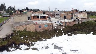 De la mousse contamine les rivières en Colombie [upl. by Kenrick]