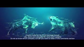 Khadim India Ltd Q4 FY24 Earnings Concall [upl. by Patman]