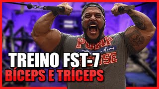 SURREAL TREINO DE BICEPS E TRICEPS FST7 INTENSO [upl. by Haneehs380]