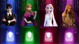 Disney Princesses Songs on YouTube  Wednesday Vs Frozen Anna Vs Let It Go Vs Megan  Who is Best [upl. by Gregory]