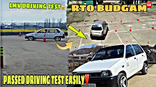 RTO Driving License Test of LMV in Budgam  New rules of RTO Budgam Easy tips 🫶 passed easily [upl. by Annyrb]