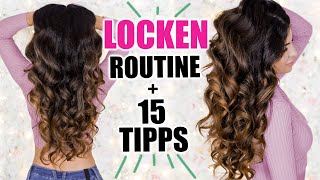 MEINE LOCKEN ROUTINE PLUS HACKS 😍MIT LOCKENSTAB HÄLT LANGE VOLUMEN  KINDOFROSY [upl. by Uis]