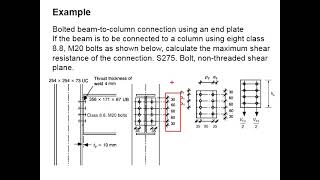 220 Example End plate connection Part 6 [upl. by Dominus]