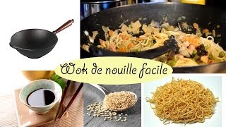 Recette wok  nouilles aux légumes facile [upl. by Laural]