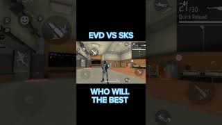 Gun competition who is the win EVD VS SKS  who is the best gun  freefire shorts [upl. by Nyleuqcaj503]