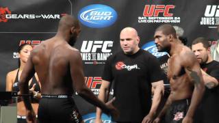 UFC 135 Jones vs Rampage Weigh In Highlight [upl. by Aikam]