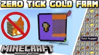 Minecraft Bedrock  ZERO TICK GOLD amp PIGMAN FARM 🐽 NO BURN  Tutorial  PS4  MCPE  Xbox  Switch [upl. by Pepi]